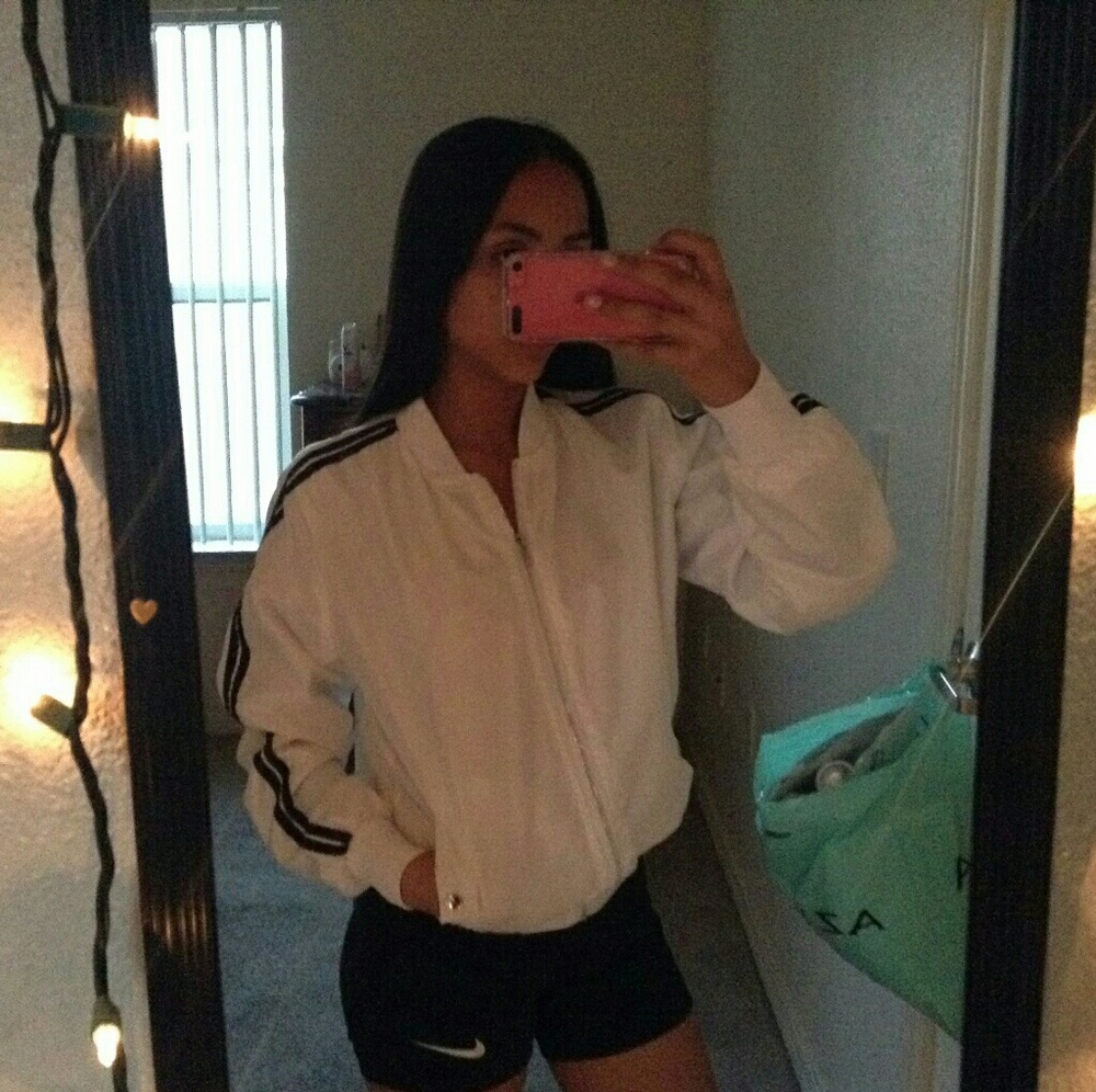 White and black jacket